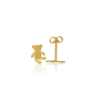 MUAU Schmuck  Clous d'oreilles or jaune 750, 9x7mm 