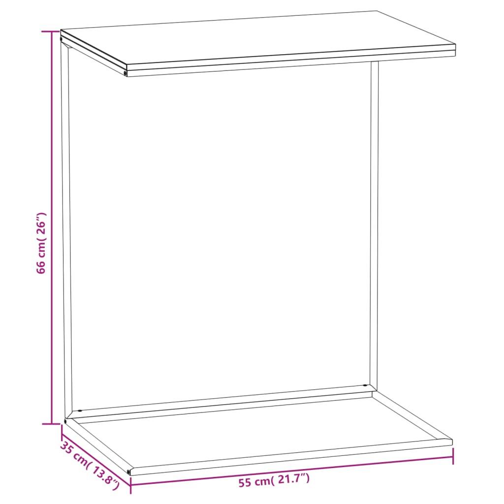 VidaXL Table d'appoint bois d'ingénierie  