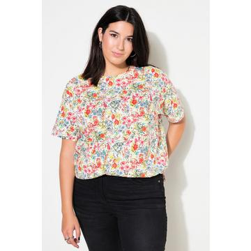 T-shirt oversized avec imprimé floral. Col rond et manches courtes