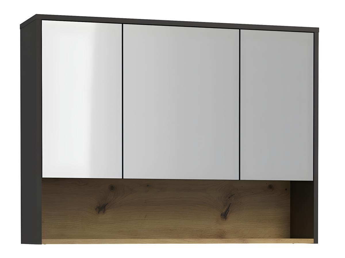 Vente-unique Badezimmer Spiegelschrank - Anthrazit - 100 cm - YANGRA  