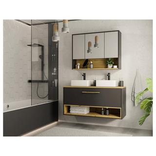 Vente-unique Armadietto a muro da bagno 100 cm Antracite - YANGRA  