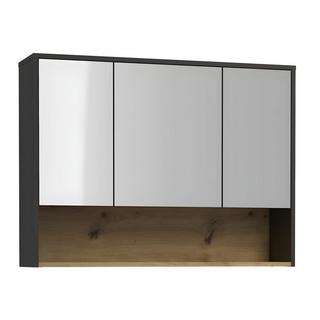 Vente-unique Badezimmer Spiegelschrank - Anthrazit - 100 cm - YANGRA  