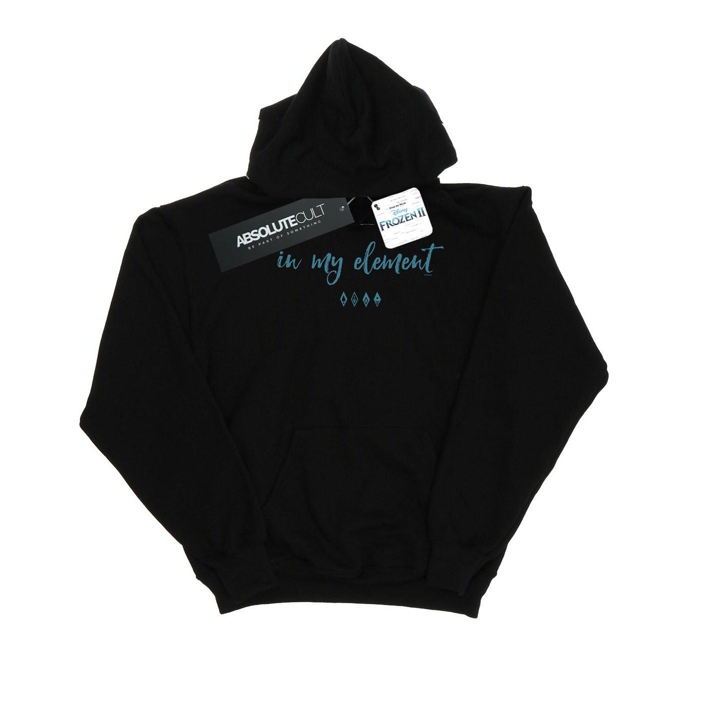 Image of Frozen 2 In My Element Kapuzenpullover Unisex Schwarz 116