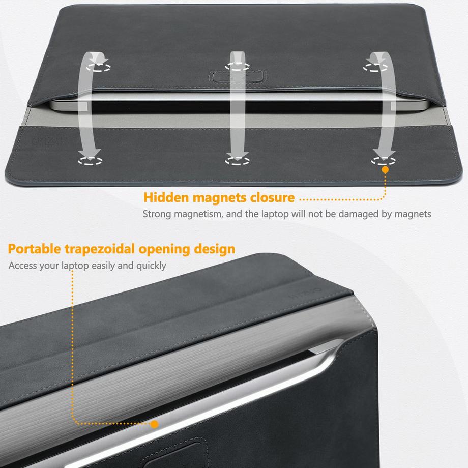 Only-bags.store Laptop Hülle mit Standfunktion  
