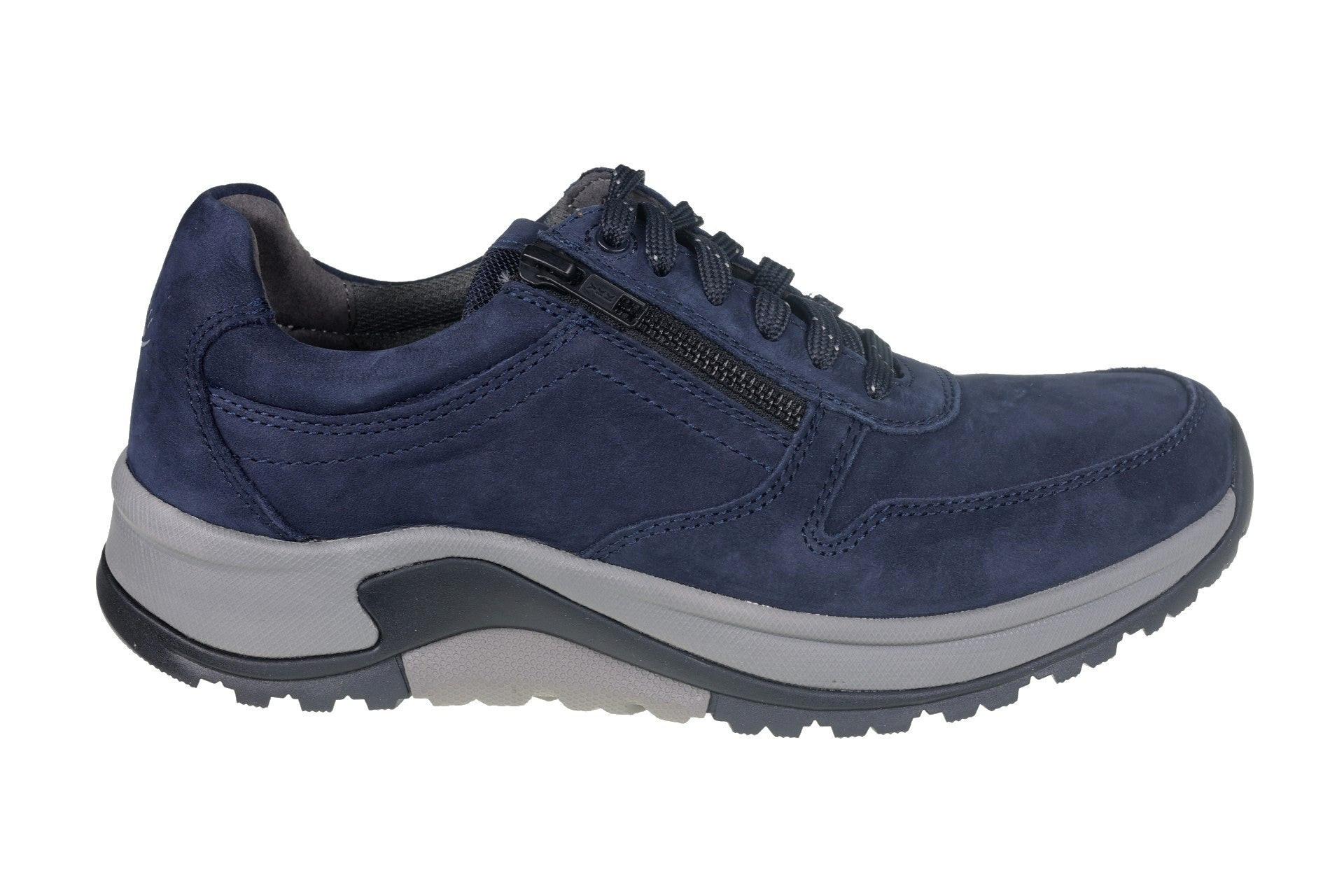 Image of Nubuk Wandersneaker Herren Blau 40