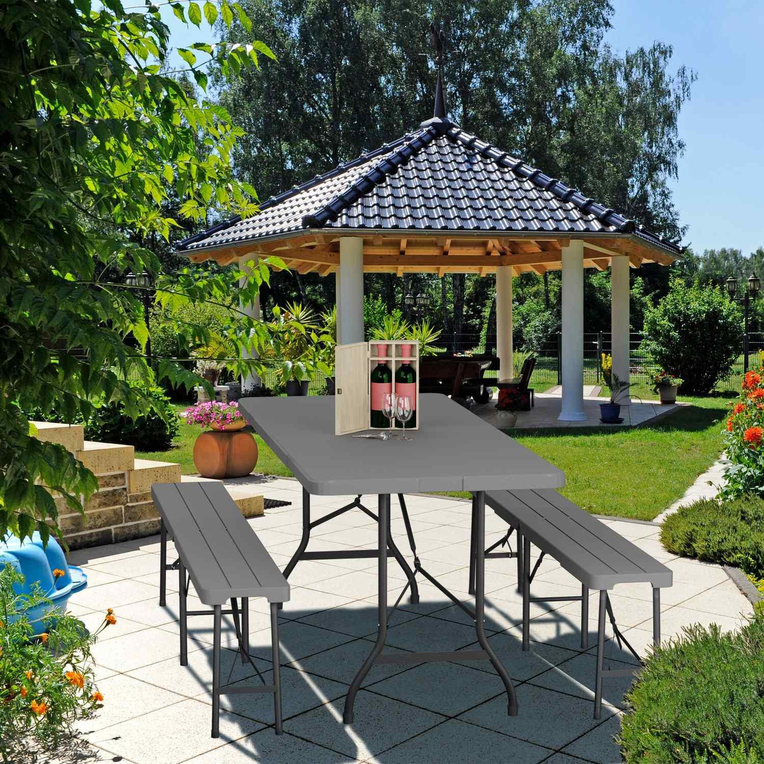 B2X Table de jardin pliante  