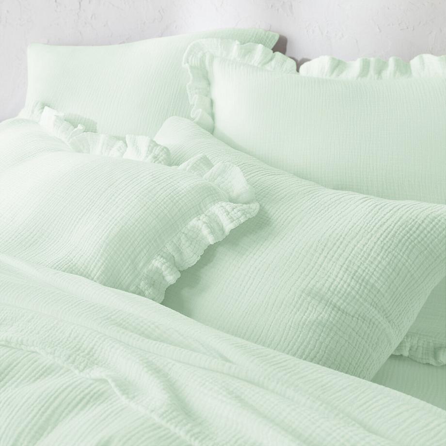 La Redoute Intérieurs Kumla Taie d'oreiller unie avec volant  