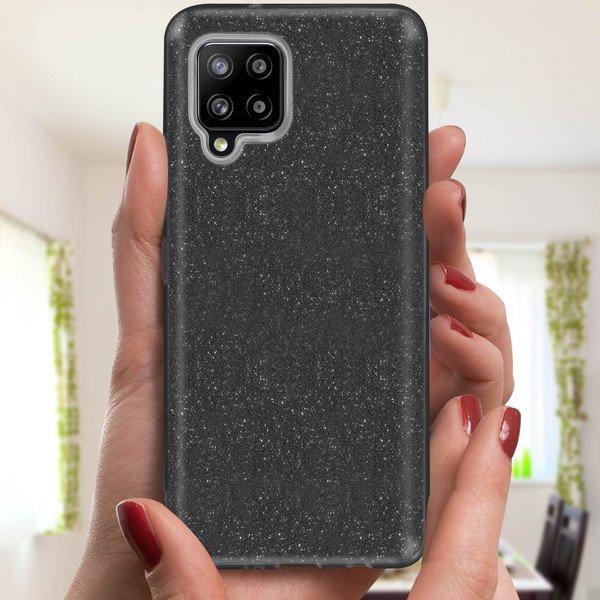 Avizar  Glitter Hülle Galaxy A42 5G Schwarz 