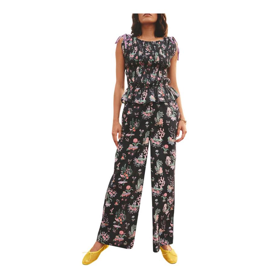 Pantalon motiftyle imprimé île