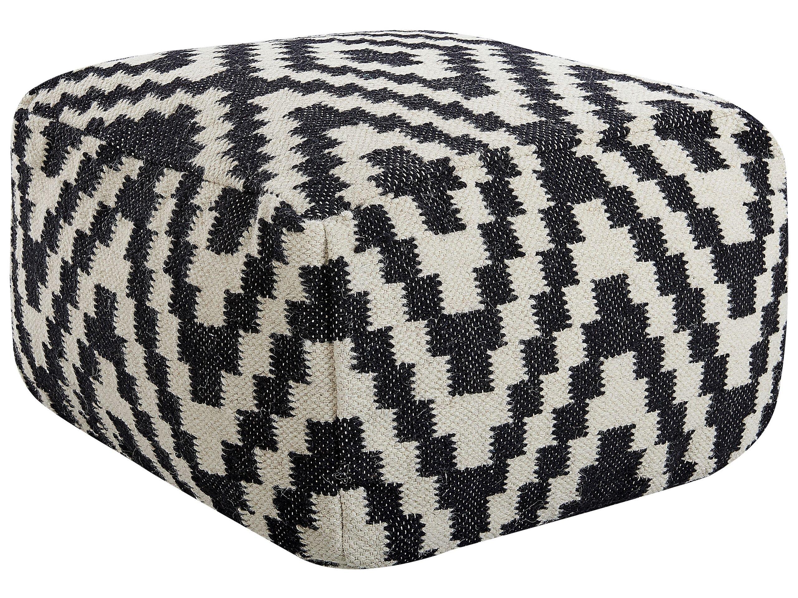 Beliani Pouf aus Wolle Modern KNIDOS  