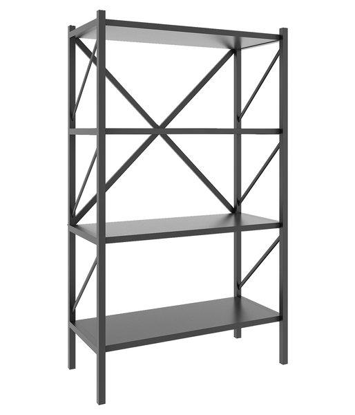 VCM Holz Metall Aufbewahrung Stand Regal Bücherregal Deko Bücher Standregal Insasi 4  