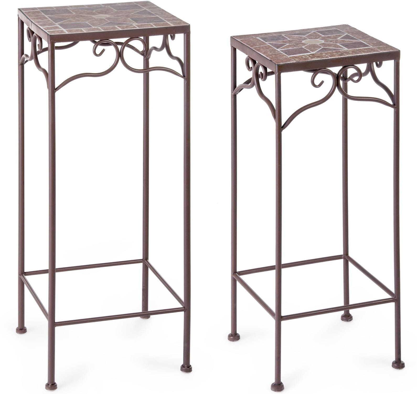 Image of Garten Blumenständer Beistelltisch eckig Alesha Garten Blumenständer Beistelltisch eckig Alesha