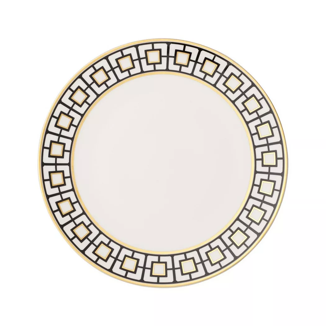 Villeroy & Boch - Metro Chic Flache Platte, One Size, Weiss Bedruckt