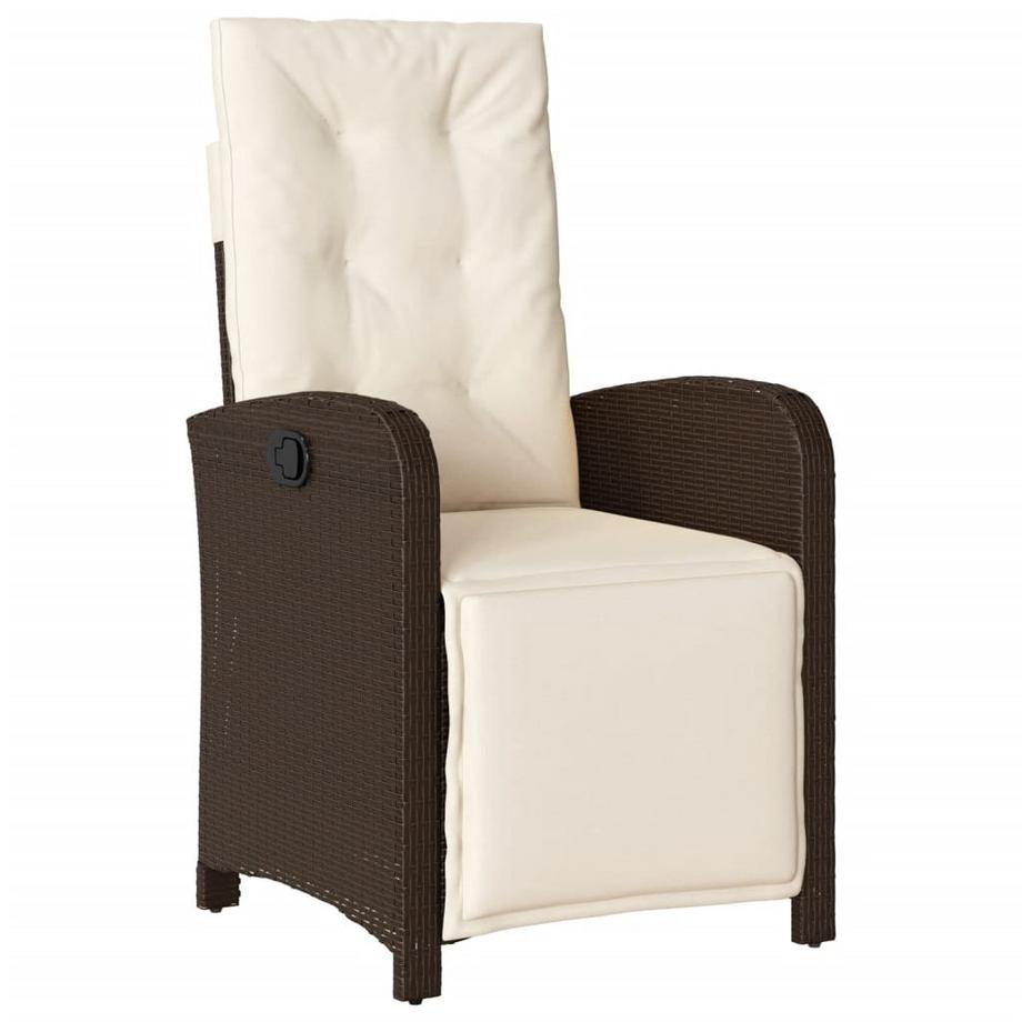VidaXL Chaise de jardin inclinable rotin synthétique  