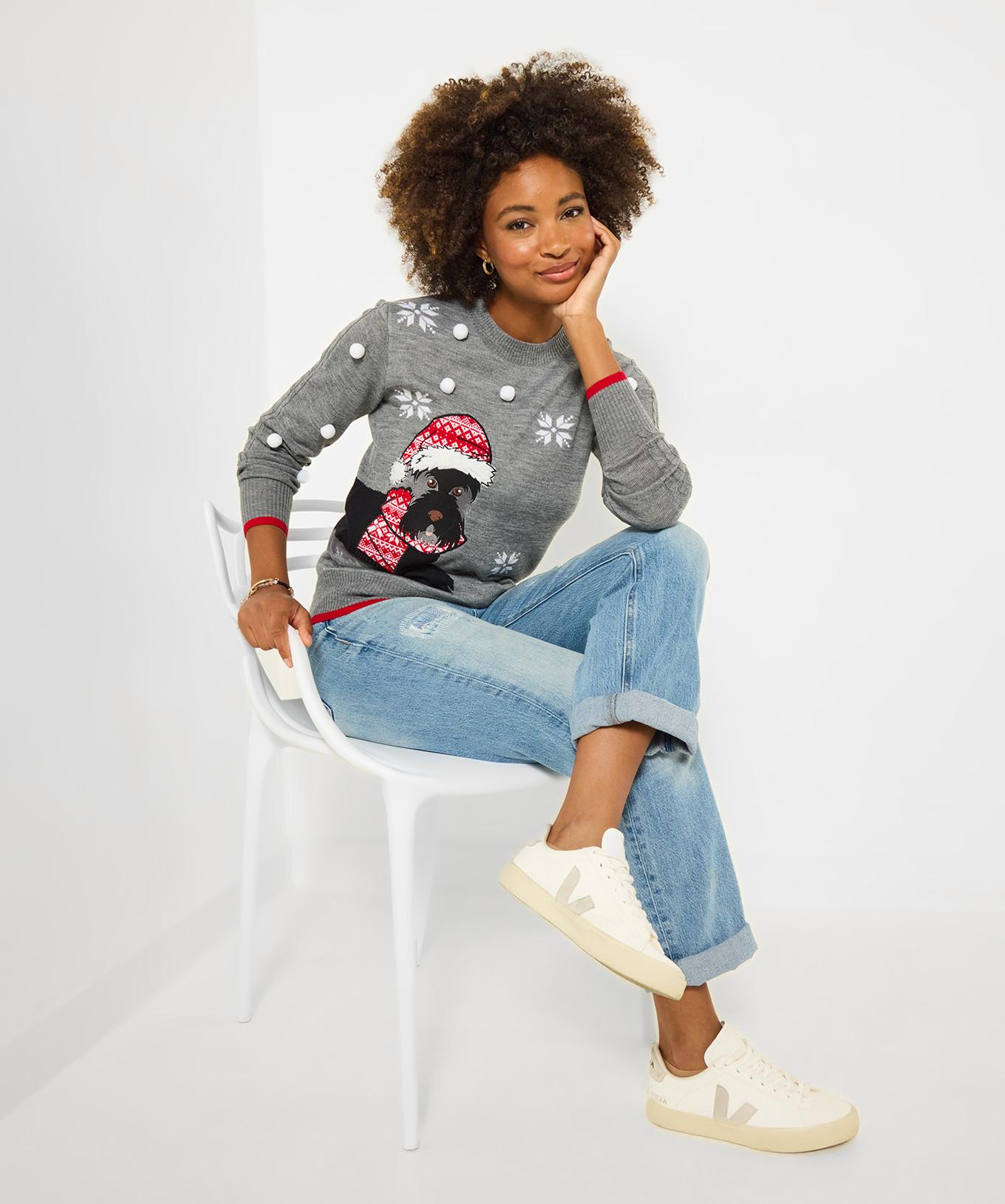 Joe Browns Pullover ricamato cane Scottie  