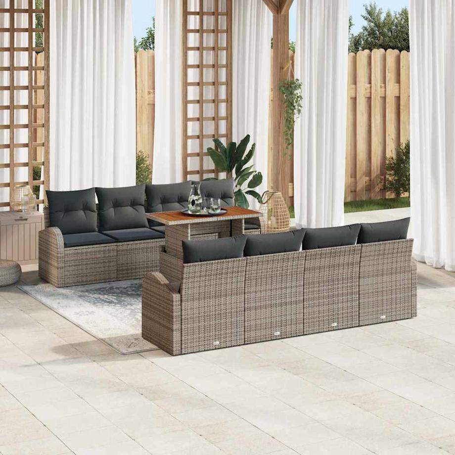 VidaXL Canapé de jardin poly rattan  