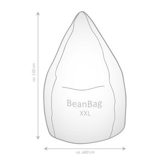 Sitting Point Sitzsack BeanBag Easy XXL, grau  