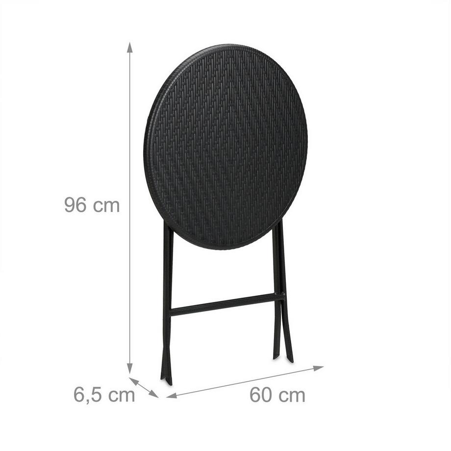 Northix Runder Gartentisch in Rattanoptik  