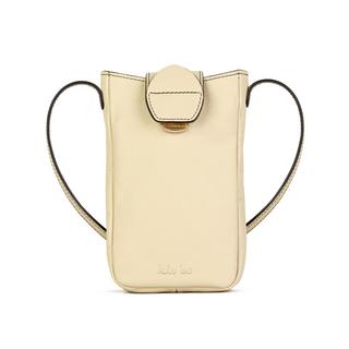 Kate Lee  Pochette téléphone en cuir Fiolaine beige 