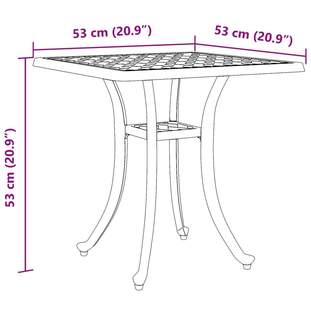 VidaXL Table de jardin aluminium  