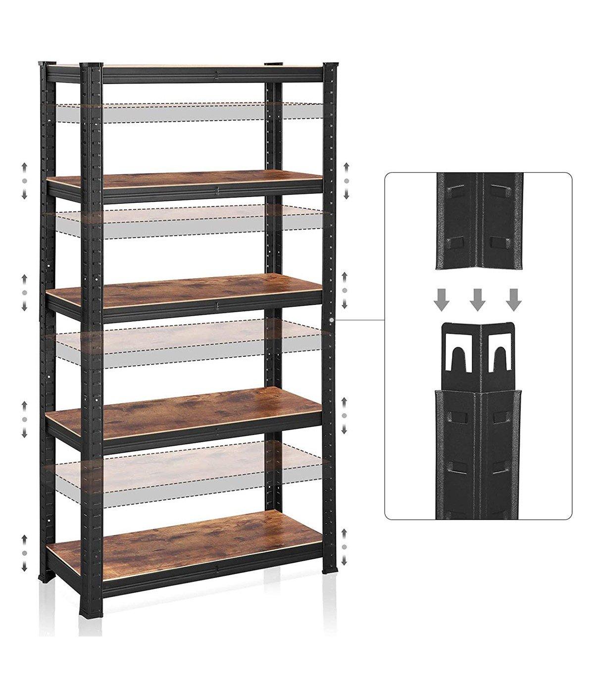 Calicosy Robustes, verstellbares Regal mit rustikalerer Oberfläche  