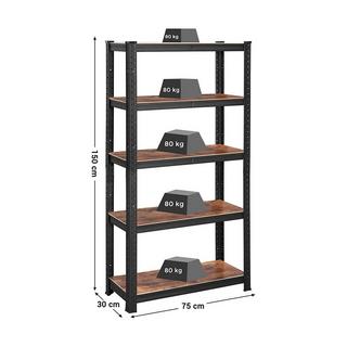 Calicosy Robustes, verstellbares Regal mit rustikalerer Oberfläche  