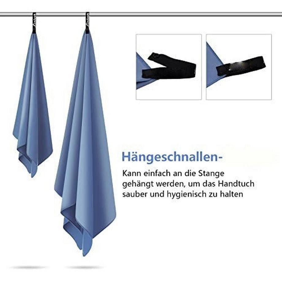 Alopini Mikrofaser-Handtücher-Set - Schnell trocknendes und kompaktes Badetuch  