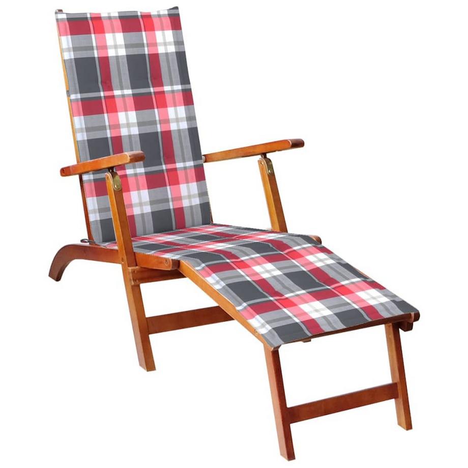 Chaise longue bois d'acacia