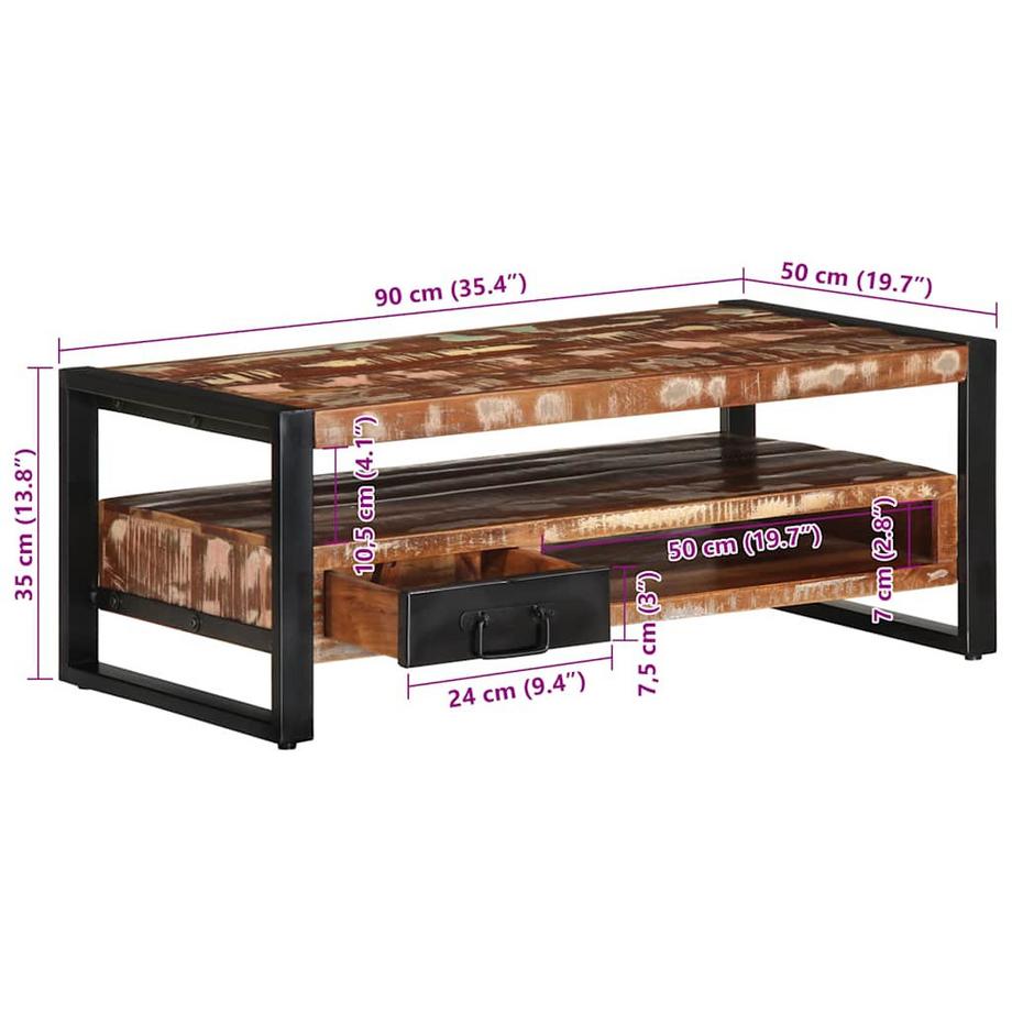 VidaXL Couchtisch altholz  