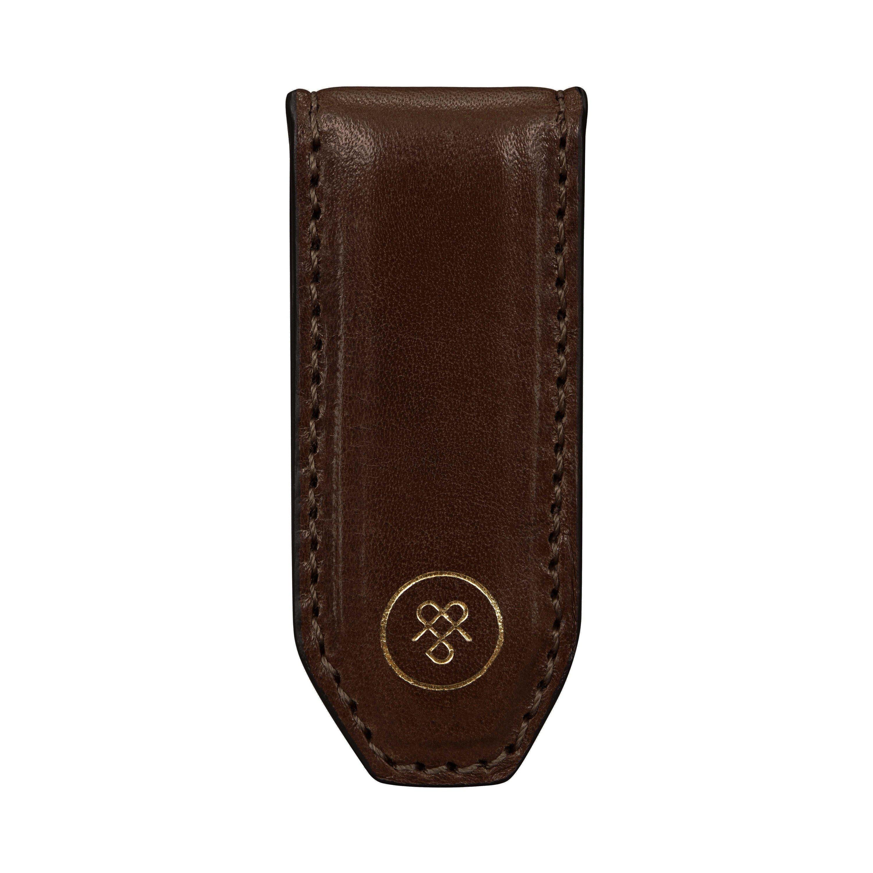 Image of Pesaro - Klassische Leder Geldklammer Herren Kühles Braun ONE SIZE