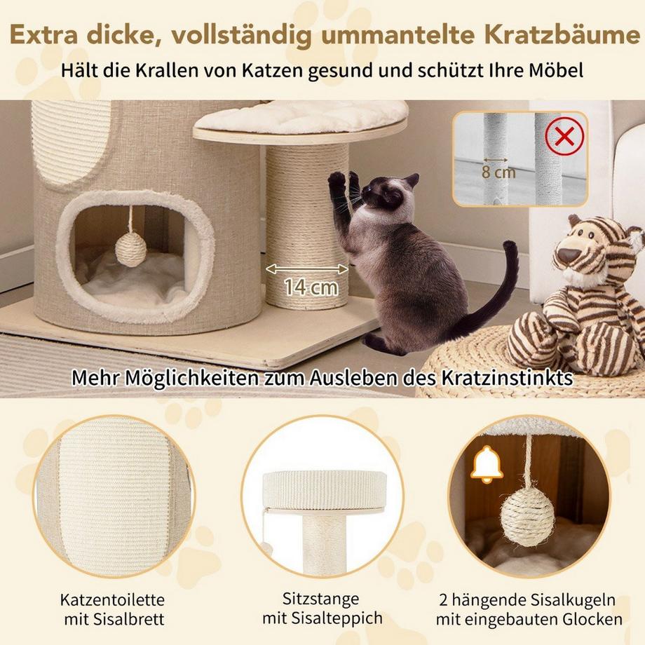 Northix Arbre à chat avec hamac et griffoir  