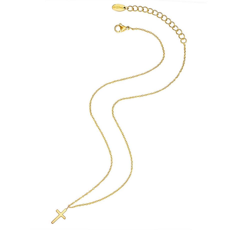 Eastside  Femme Collier en acier inoxydé Croix 