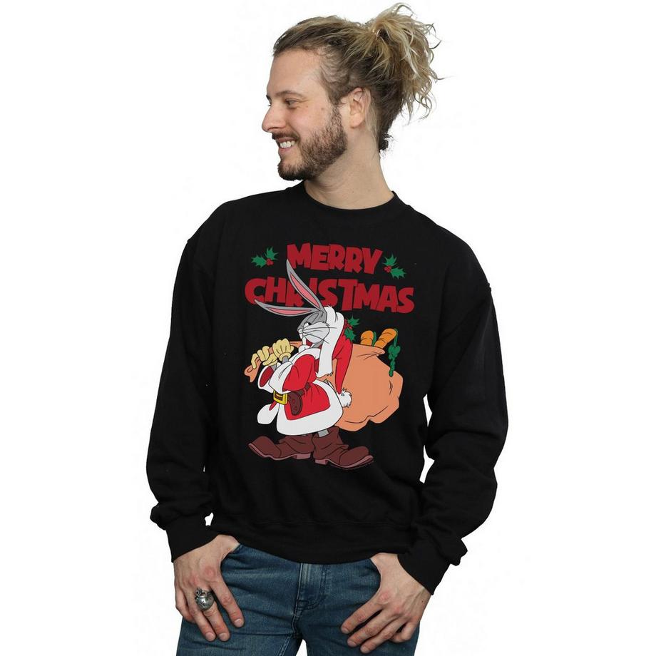 LOONEY TUNES Bugs Bunny Merry Christmas Felpa  
