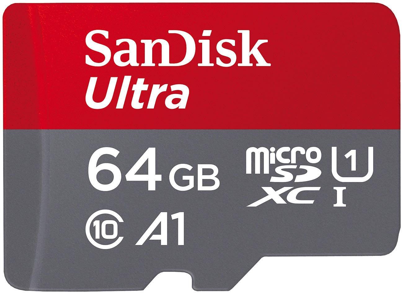 SanDisk  Ultra microSDXC (SDSQUAB-064G-GN6MA), 64 GB, 140 MB/s, U1 / A1 