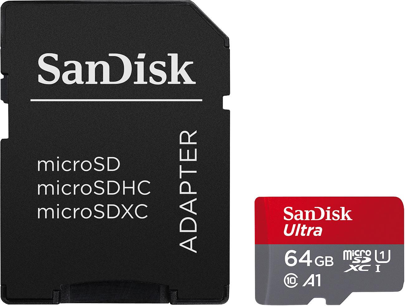 SanDisk  Ultra microSDXC (SDSQUAB-064G-GN6MA), 64 GB, 140 MB/s, U1 / A1 