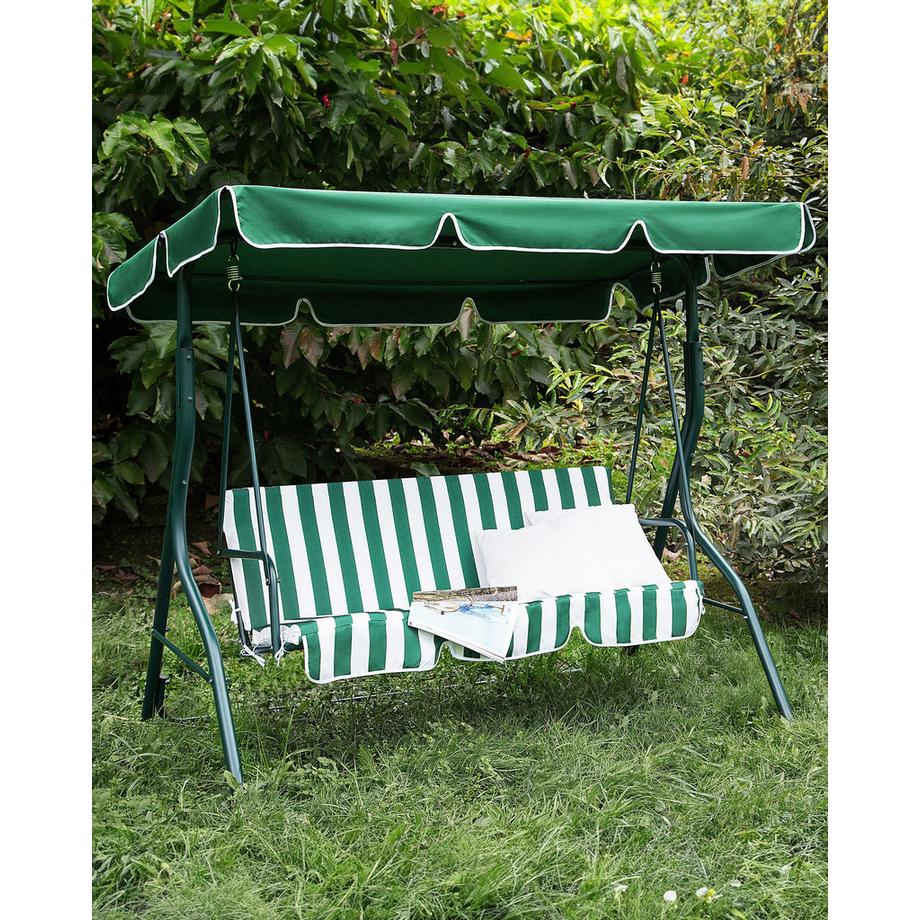 Beliani Balancelle de jardin en Tissu Rétro CHAPLIN  