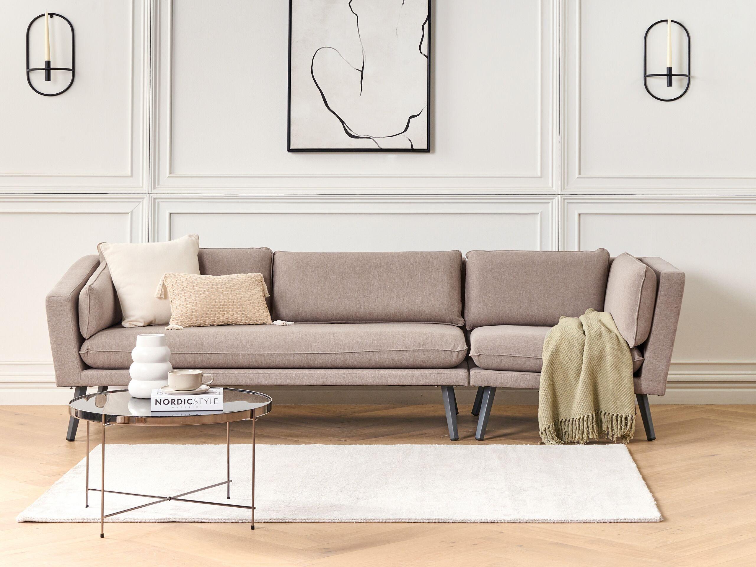 Beliani Ecksofa aus Polyester Modern LORETELLO  