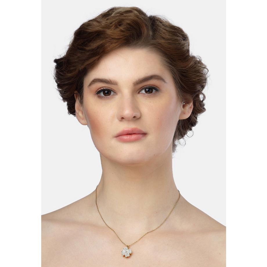 AVANT-GARDE PARIS  Goldener Klee-Funkel-Floraler Anhänger. 