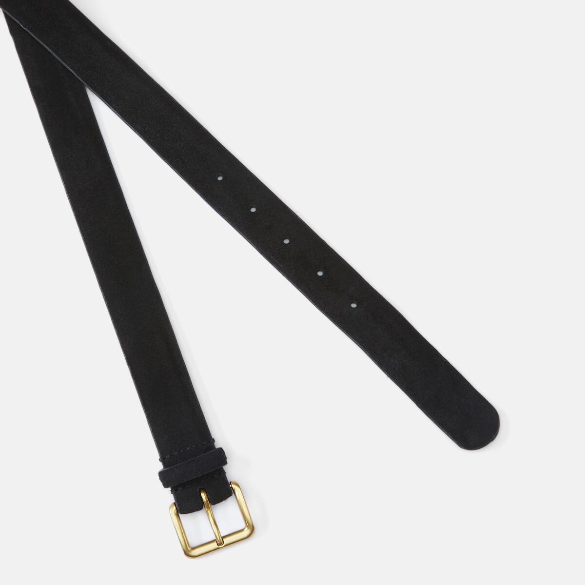 La Redoute Collections Ceinture en cuir suédé à boucle carrée  