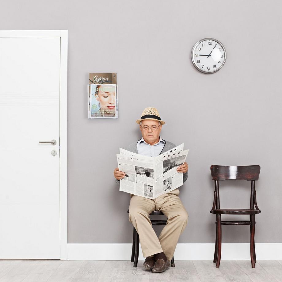 B2X 1 Stk. Prospekthalter DIN A4 2-stufig  