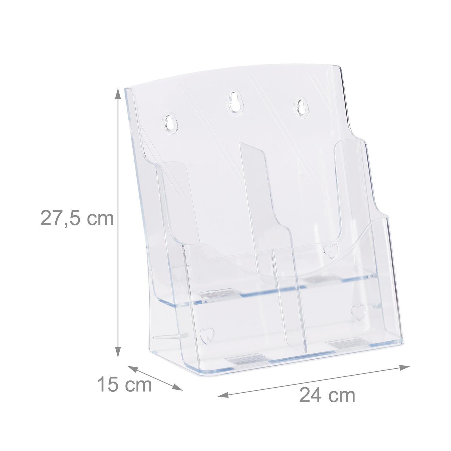 B2X 1 Stk. Prospekthalter DIN A4 2-stufig  