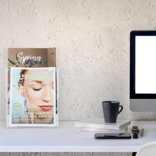 B2X 1 Stk. Prospekthalter DIN A4 2-stufig  