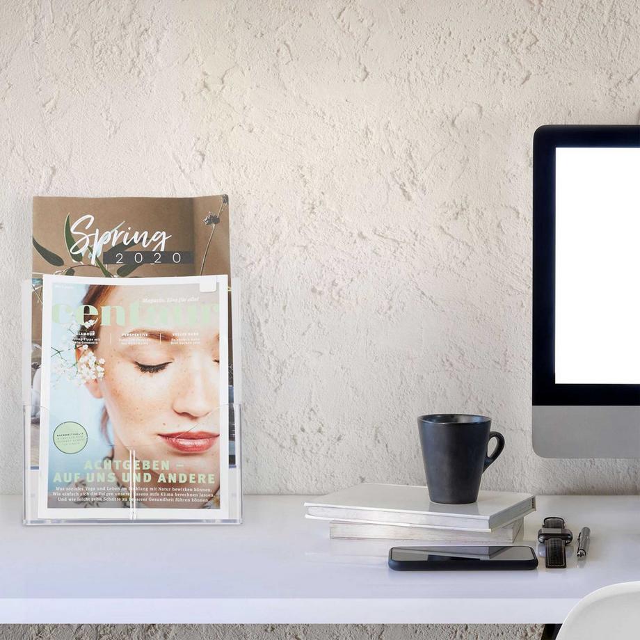 B2X 1 Stk. Prospekthalter DIN A4 2-stufig  