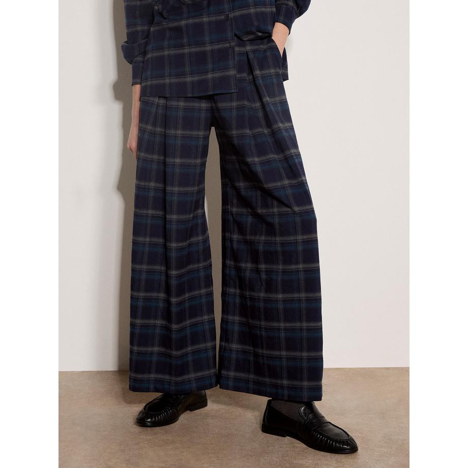 Weite Hose mit Karomuster