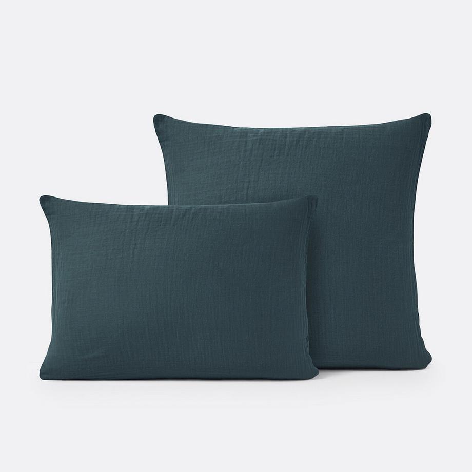 La Redoute Intérieurs Kumla Baumwoll-Musselin Kopfkissenbezug  