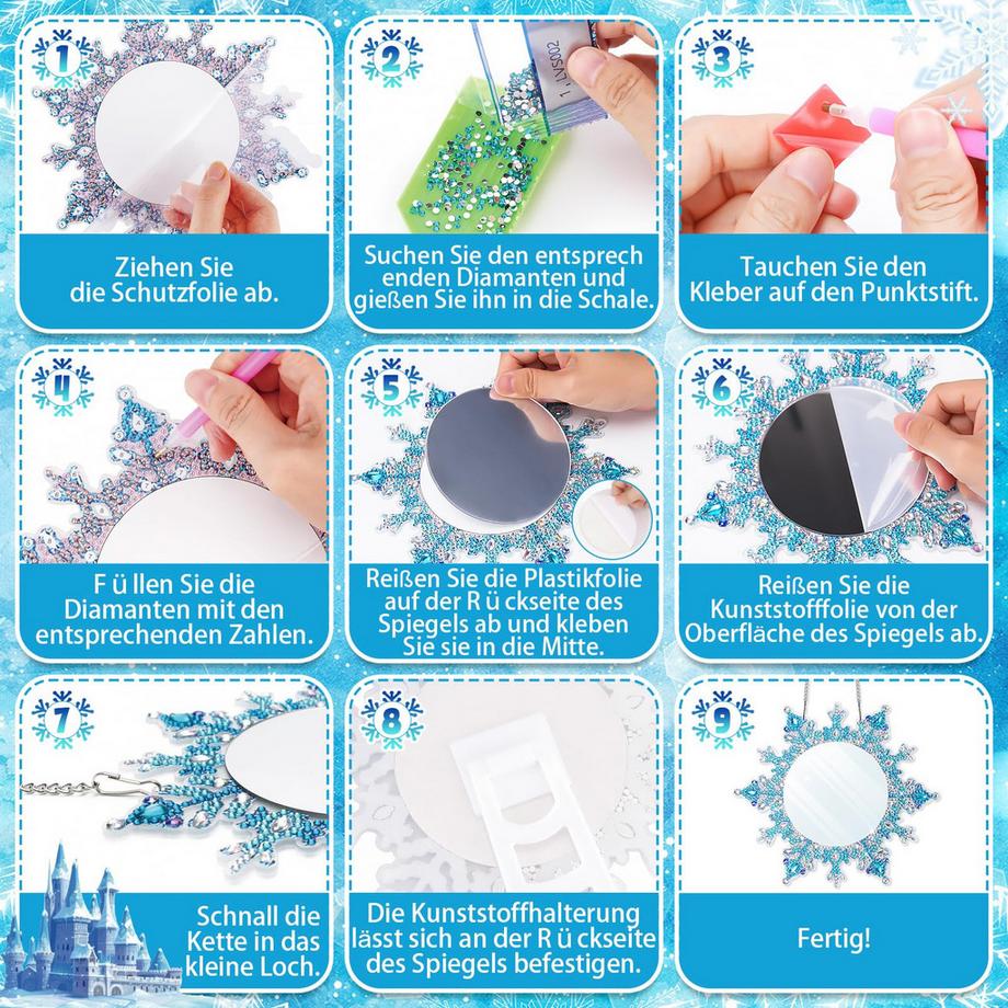 Activity-board  Kinder Geburtstag Handwerk Diamant Malerei Spiegel Craft Kit Kinder 