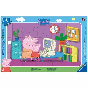 Puzzle Peppa Pig am Computer (15Teile)