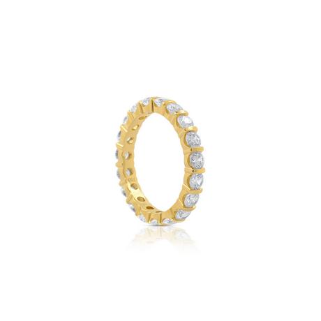 MUAU Schmuck  Bague souvenir en or jaune 750 Zircone 