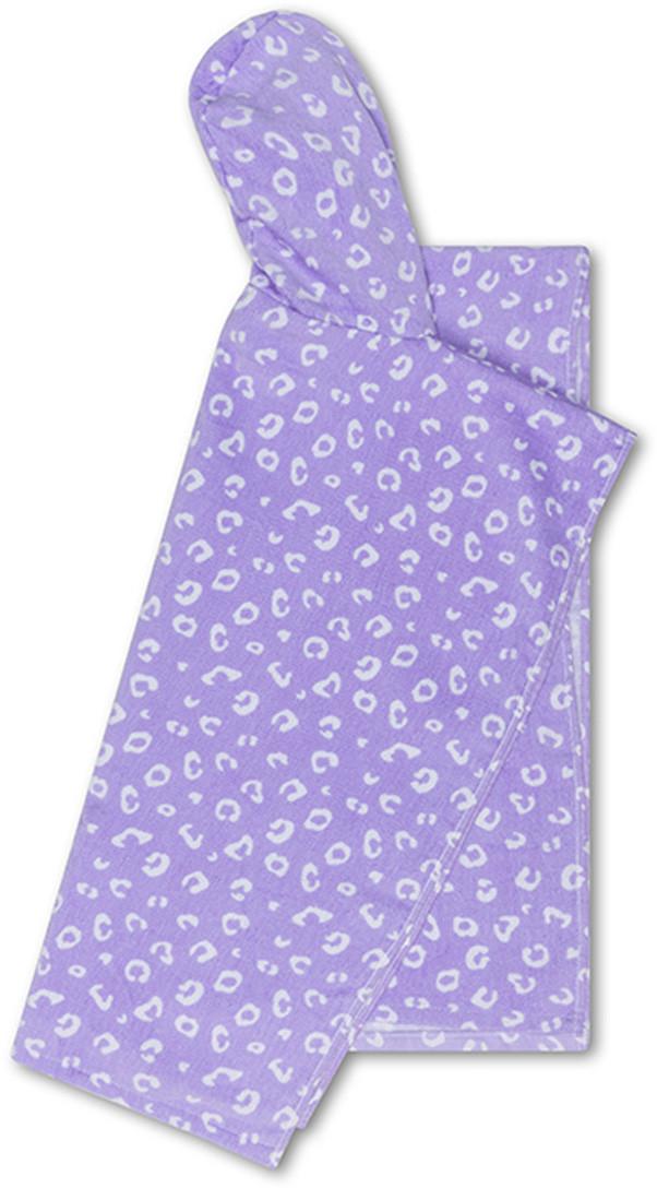 Swim Essentials  Luxe Beach Poncho Lila Leopard 