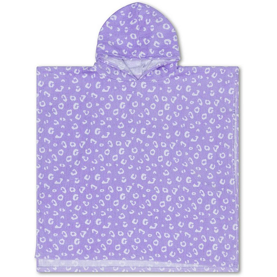 Luxe Beach Poncho Lila Leopard